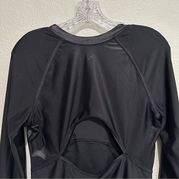 Lululemon Rashguard Water Salty Swim Rashguard Black SZ 10 - Picture 9 of 12